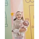 Llorens Babypuppe mit Geräuschen und weichem Körper in einer Fellweste mit Kapuze 38 cm