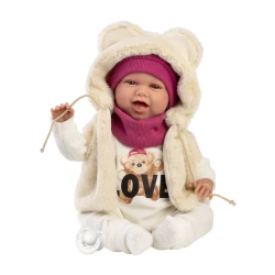 Llorens Babypuppe mit Geräuschen und weichem Körper 42 cm