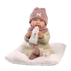 Llorens Babypuppe mit Geräuschen und weichem Körper mit Katzenohren-Mütze 44 cm Llorens Babypuppe mit Geräuschen und weichem Körper mit Katzenohren-Mütze 44 cm
