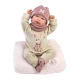 Llorens Babypuppe mit Geräuschen und weichem Körper mit Katzenohren-Mütze 44 cm