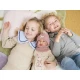 Llorens Babypuppe mit Geräuschen und weichem Körper mit Katzenohren-Mütze 44 cm