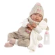 Llorens Babypuppe mit Geräuschen und weichem Körper mit Fuchsmotiv 44 cm