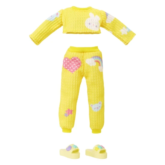 Junior Rainbow High Fashion Puppe im Pyjama mit beweglichen Gelenken und langem kämmbaren Haar – Pyjama Kollektion