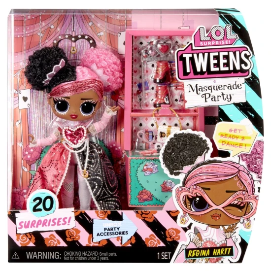 L.O.L. Surprise Tweens Puppe Regina Hartt im Kostüm für den Maskenball, Höhe 16,5 cm, mit mehr als 15 Überraschungen