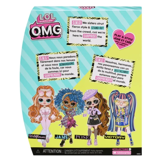 L.O.L. Surprise OMG grosse schwester Pose puppe mit accessoires und haarburste, 25 cm hoch