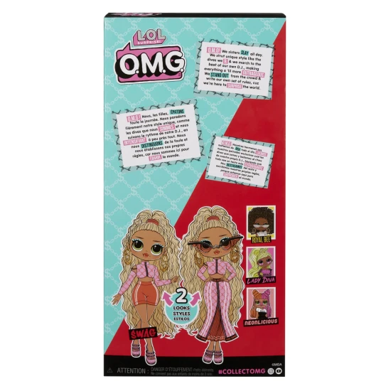 L.O.L. Surprise! OMG Große Schwester 2 Outfits Swag puppe mit 2 outfits und accessoires, 25 cm hoch