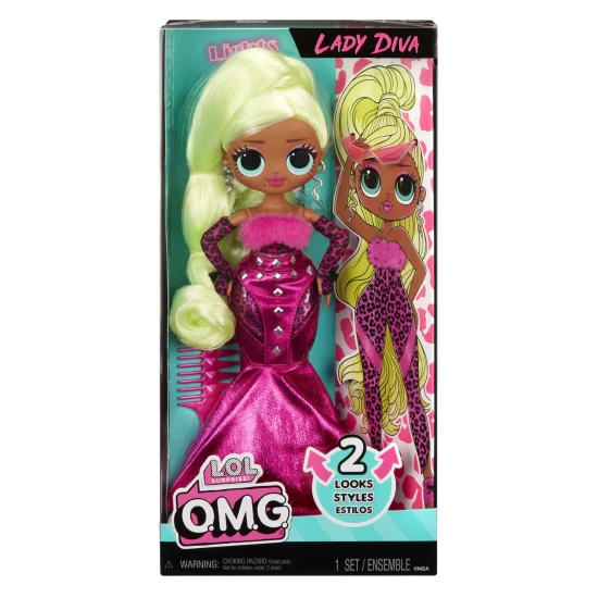 L.O.L. Surprise! OMG Big Sister 2 Lady Diva-Outfits – Lady Diva mit 2 Outfits, Ständer und Mode-Accessoires