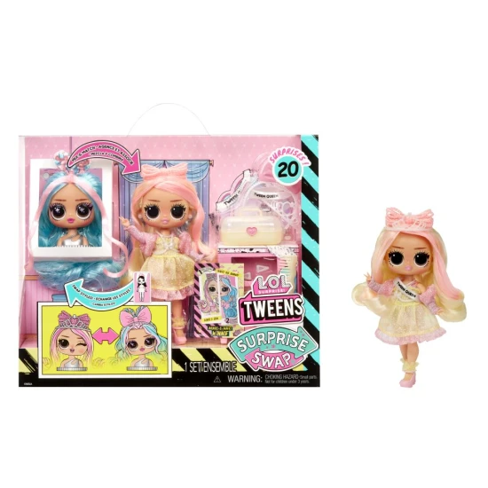 L.O.L. Surprise Swap Tweens Winnie Puppe mit Mini-Frisierkopf und Haar-Accessoires, 16,5 cm hoch