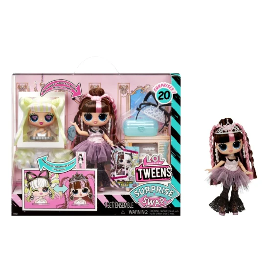 L.O.L. Surprise Swap Tweens Billie Puppe mit Mini-Frisierkopf und Haar-Accessoires, 16,5 cm hoch