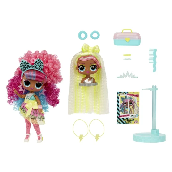 L.O.L. Surprise Swap Tweens Cora Puppe mit Mini-Frisierkopf und Haar-Accessoires, 16,5 cm hoch