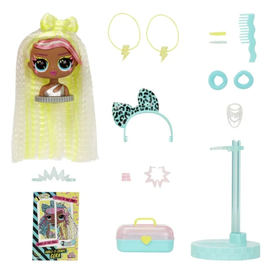 L.O.L. Surprise Swap Tweens Cora Puppe mit Mini-Frisierkopf und Haar-Accessoires, 16,5 cm hoch