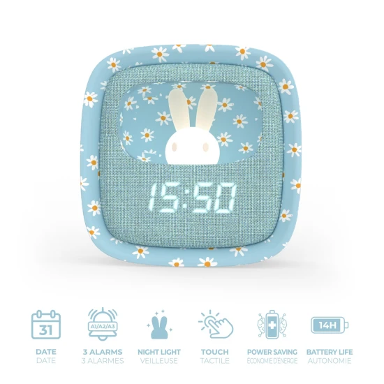 Wecker mit Nachtlicht MOB Billy Clock Blue Flower Wecker mit Nachtlicht MOB Billy Clock Blue Flower