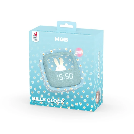 Wecker mit Nachtlicht MOB Billy Clock Blue Flower Wecker mit Nachtlicht MOB Billy Clock Blue Flower