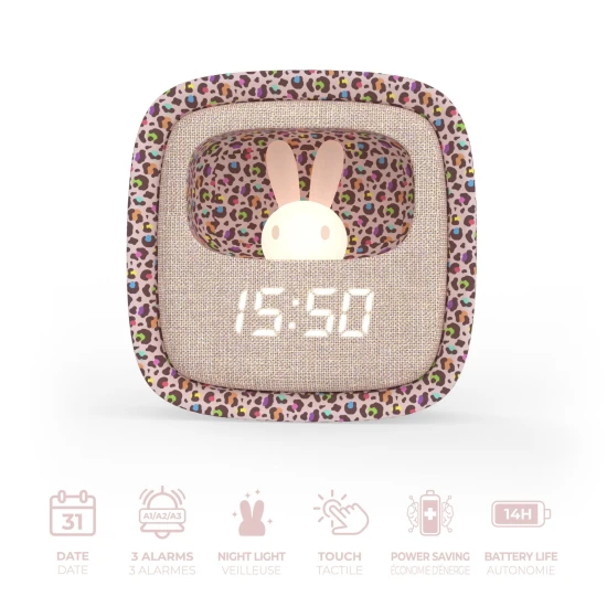 Wecker mit Nachtlicht MOB Billy Clock Rainbow Leopard
