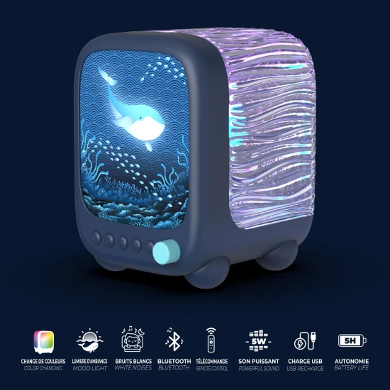 Nachtlicht und Lautsprecher MOB Wavy Light Abyss