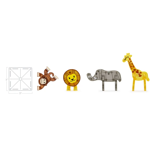 Erkunden Sie die afrikanische Wildnis mit einem magnetischen Bausatz.