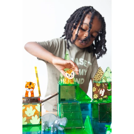 Der originale magnetische Bausatz MAGNA-TILES® Jungle.