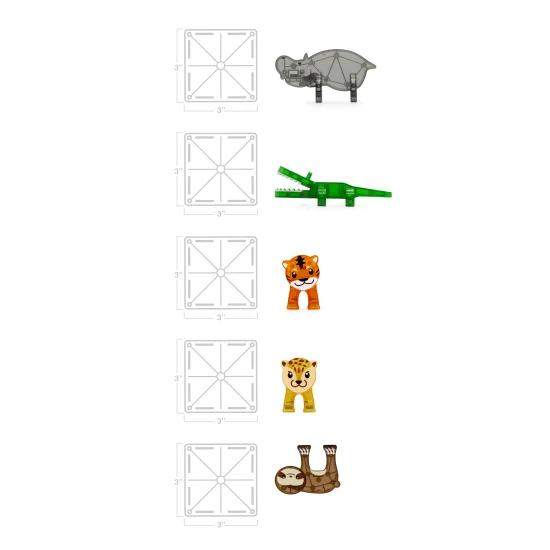 Der originale magnetische Bausatz MAGNA-TILES® Jungle.