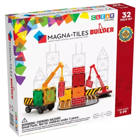 Erstellen Sie einzigartige Strukturen mit dem magnetischen Bausatz MAGNA-TILES
