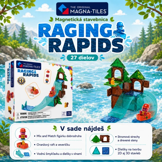 Magnetische Bausteine Raging Rapids 27 Teile