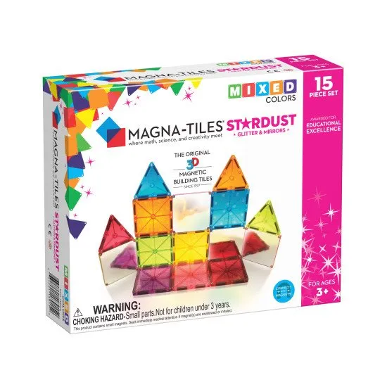 Erstellen Sie funkelnde Schlösser und Türme mit MAGNA-TILES® Stardust.