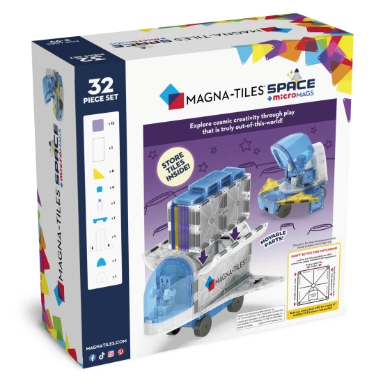 Magnetisches Bauset „MAGNA-TILES“ für Weltraumliebhaber.