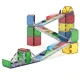 MAGNA-TILES Rail Racers Deluxe Magnetbausatz – Kinderrennstrecke mit Kugeln, Schienen und Rampen