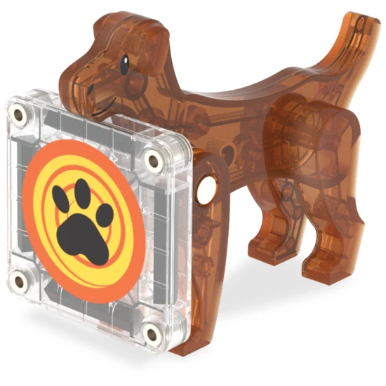 MAGNA-TILES Hundehütte Magnetisches Bauset – Hundehütte für Kinder mit Figur und Dekoration