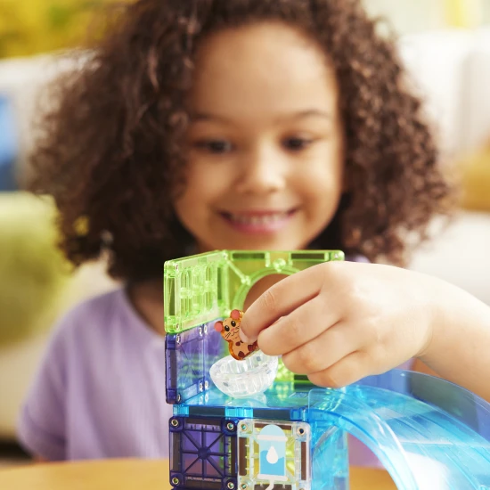 MAGNA-TILES® Hamsterball Magnetbausatz – 13 Teile inklusive Kugel und Hamsterfigur