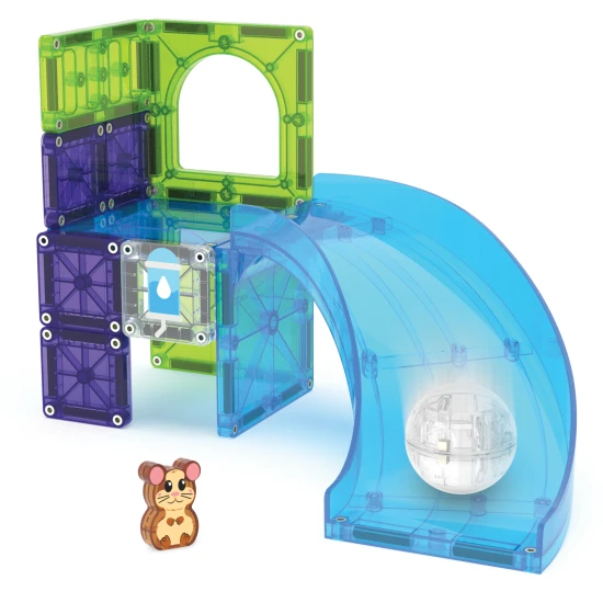 MAGNA-TILES® Hamsterball Magnetbausatz – 13 Teile inklusive Kugel und Hamsterfigur