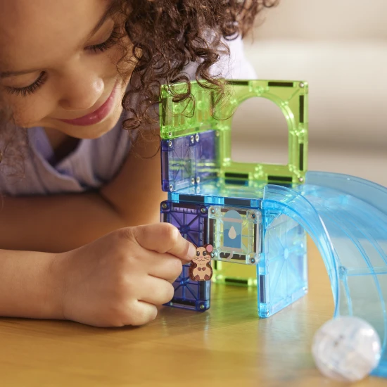MAGNA-TILES® Hamsterball Magnetbausatz – 13 Teile inklusive Kugel und Hamsterfigur