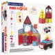 MAGNA-TILES Feuerwehr-Magnetbausatz – Kinder-Feuerwehrauto, Feuerwehrfigur und Feuerelemente