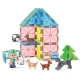 MAGNA-TILES Puppy Park Magnetisches Bauset – Kinderbauset mit Welpen, Pool und Auslauf
