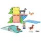 MAGNA-TILES Puppy Park Magnetisches Bauset – Kinderbauset mit Welpen, Pool und Auslauf
