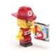 MAGNA-TILES Magnetisches Bauset Feuerwehrwache – Kinderbauset mit Feuerwehrmann, Leiter, Lichtern und Sirene