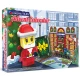 MAGNA-TILES Adventskalender – 34 Teile mit weihnachtlichen Motiven, Figuren und Mikro-Chassis