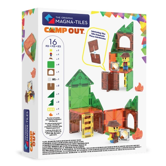 Magnetische Bausteine Camp Out 16 Teile