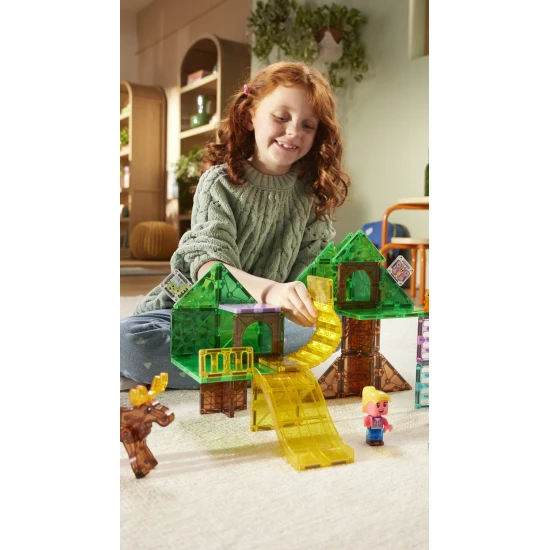 Großes Baumhaus-Themen-Set MAGNA-TILES mit Wald-Figuren und Tieren