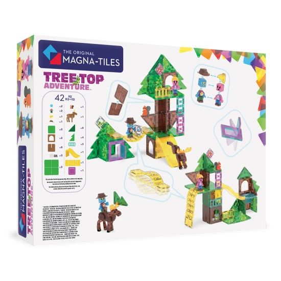 Großes Baumhaus-Themen-Set MAGNA-TILES mit Wald-Figuren und Tieren