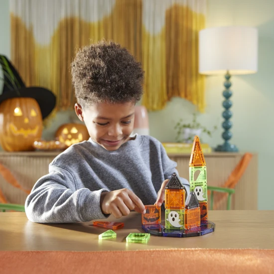 MAGNA-TILES microMAGS Spooky Travel Set – magnetisches Bauset mit 24 Teilen für Kinder ab 3 Jahren