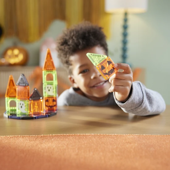 MAGNA-TILES microMAGS Spooky Travel Set – magnetisches Bauset mit 24 Teilen für Kinder ab 3 Jahren