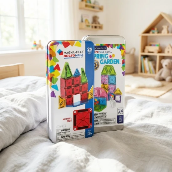 MAGNA-TILES microMAGS Spring Garden und Travel Set
