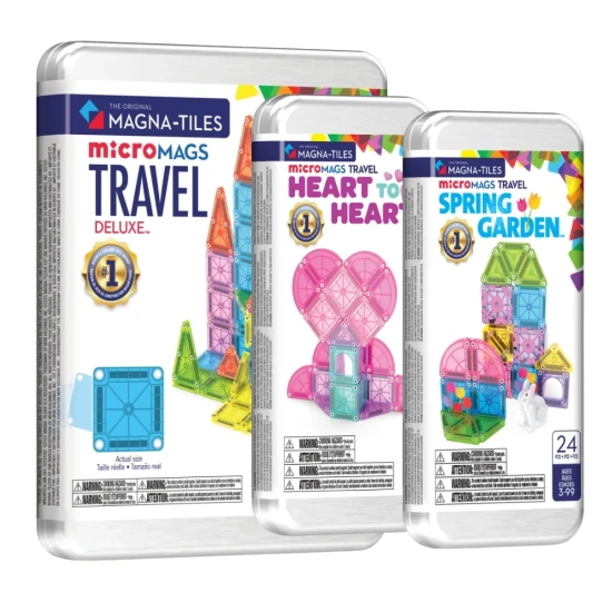MAGNA-TILES microMAGS Reise-Set Deluxe, Spring Garden, Heart to Heart