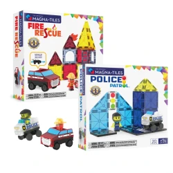 MAGNA-TILES Magnetisches Bauset Police Patrol und Fire Rescue