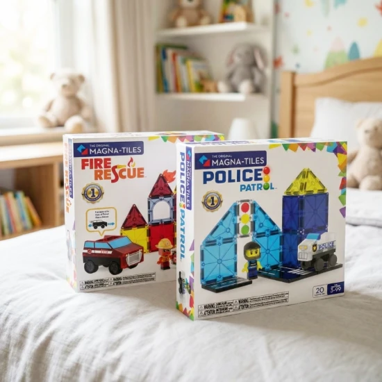 MAGNA-TILES Police Patrol und Fire Rescue magnetisches Bauset