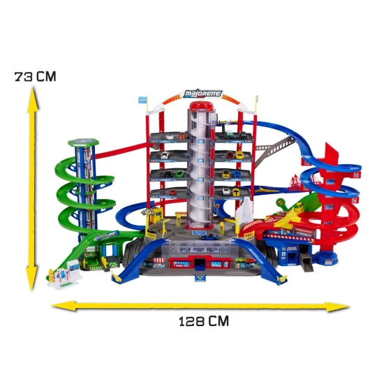 Super City Garage mit 6 Fahrzeugen und Zug – Majorette MJ2009001