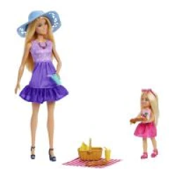 Barbie Puppen Malibu und Chelsea beim Picknick