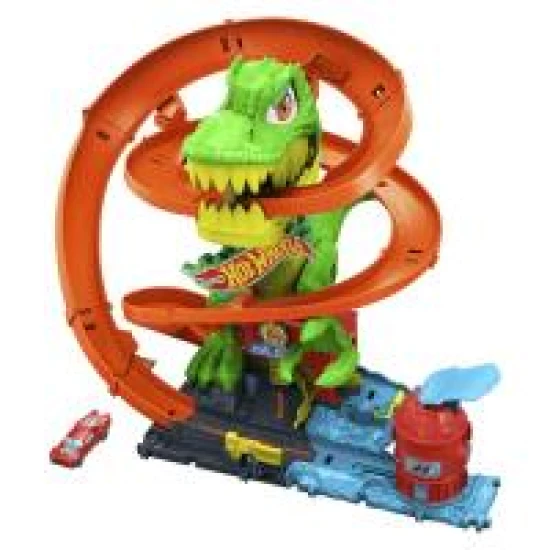 Hot Wheels City T. Rex Angriff auf die Feuerwache Mattel Hot Wheels City T. Rex Angriff auf die Feuerwache 25JBM73