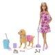 Barbie Puppe mit Hündchen beim Spaziergang Barbie Puppe mit Hündchen beim Spaziergang