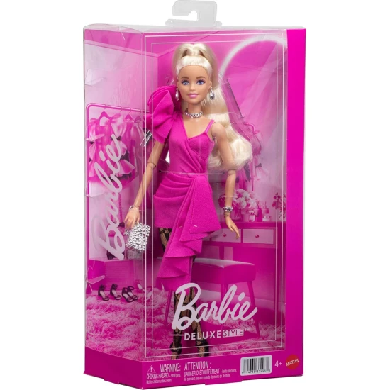 Barbie Deluxe Style Modepuppe im rosa Rüschenkleid Mattel Barbie Deluxe Style Modepuppe im rosa Rüschenkleid 25JJN73